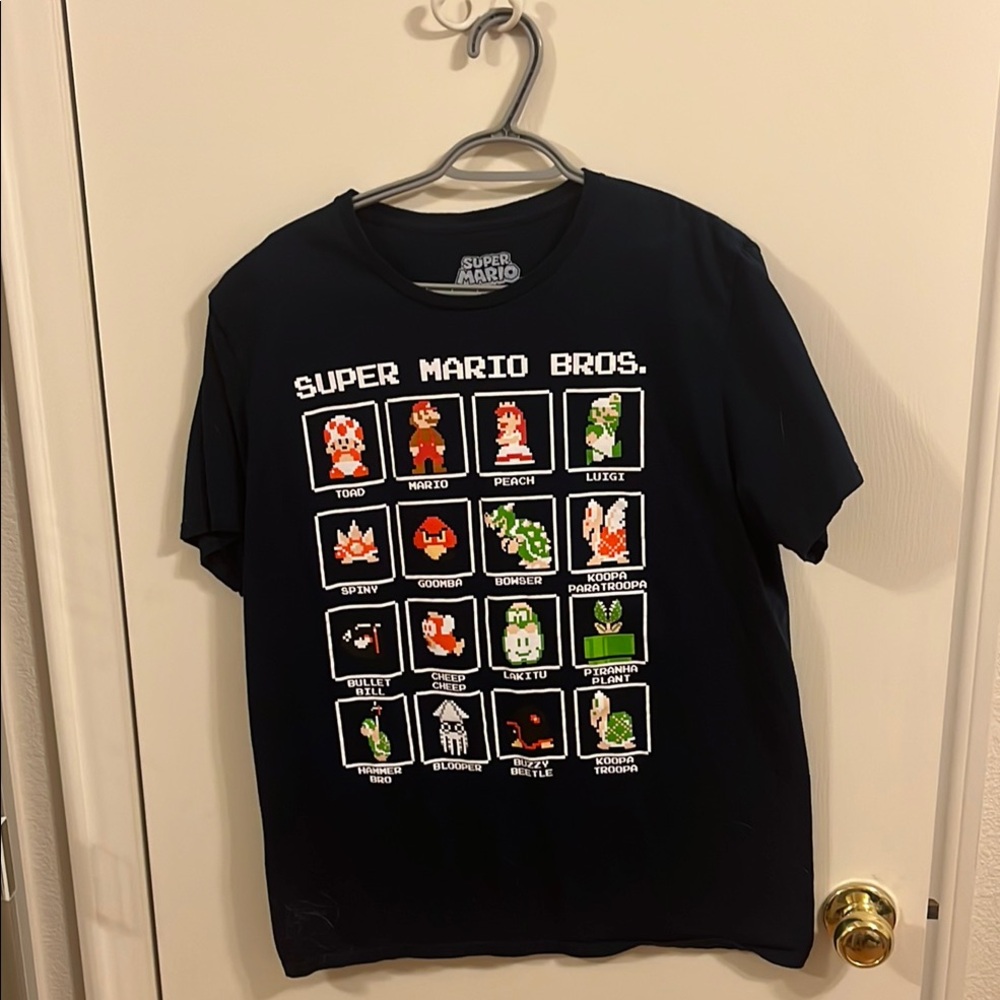 Super Mario Bros Black T-Shirt